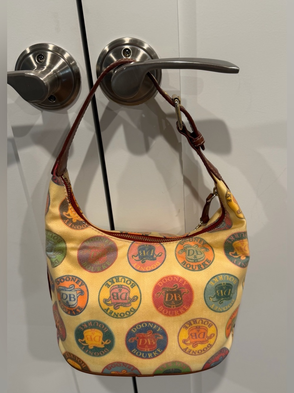 Dooney & Bourke Multicolor Logo Medallion Shoulder Bag